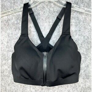 Knockout By Victoria’s Secret Front Zip Sports Bra Black Sz 32D